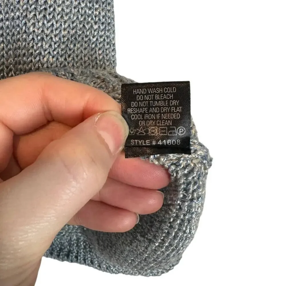 360 Cashmere‎ Sweater Italian Yarn Posey Cami Naples Blue Linen Medium
